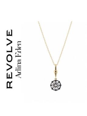 Revolve x Adina Eden Round Encased Statement Necklace Charm Large